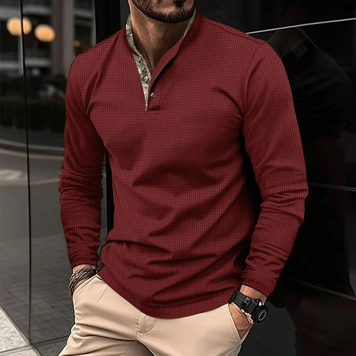 Oscar | Longsleeve Polo Heren | Stijlvolle Look