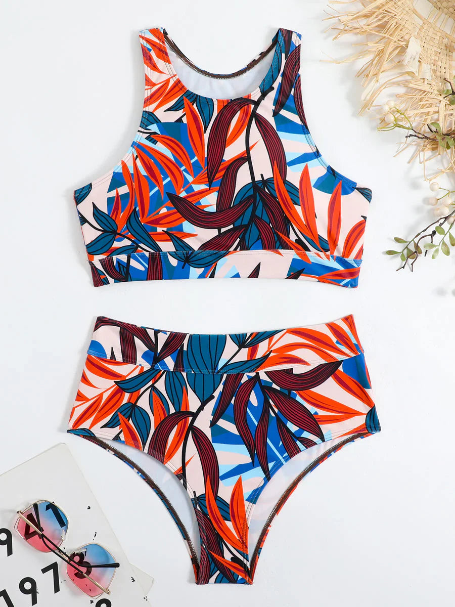 Dames Sport Bikini Set - Bikini met Sport Top voor Strand en Zwemmen