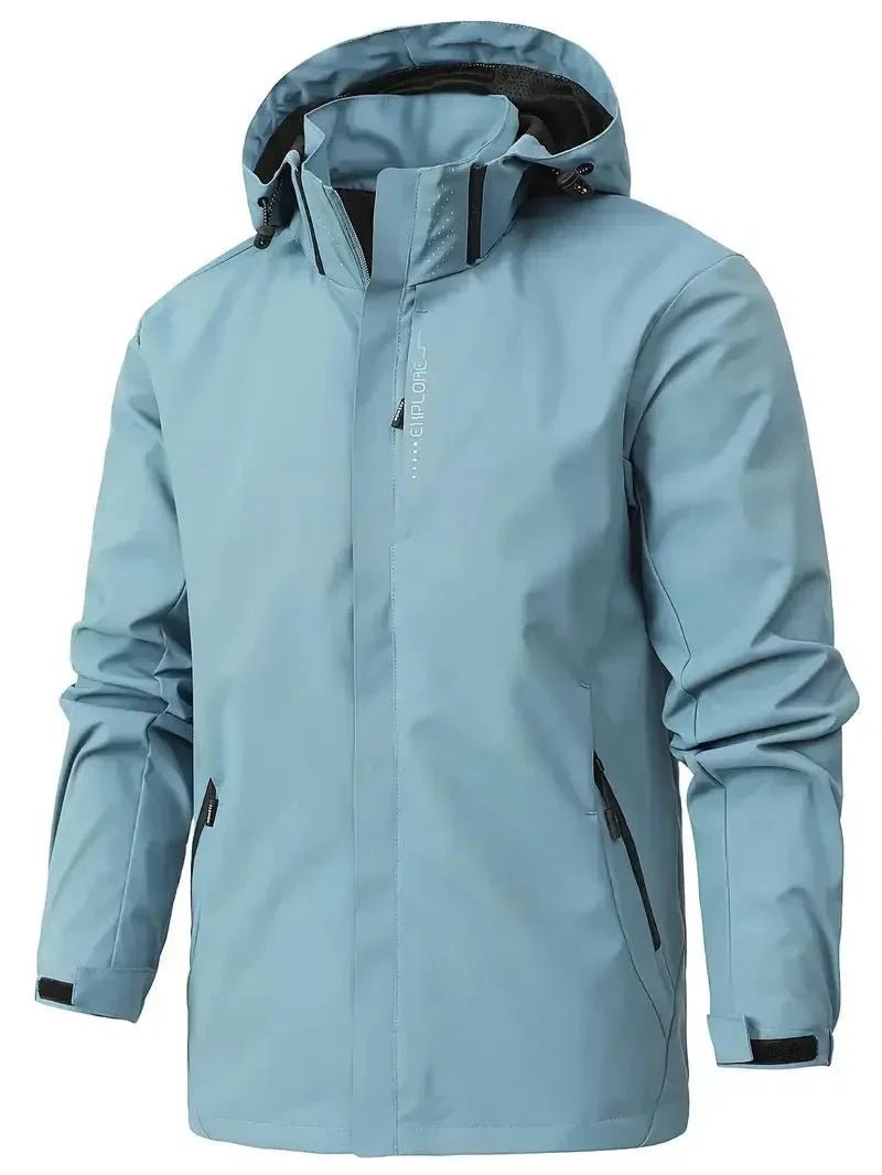 Waterdichte Winddichte Outdoor Jas – Lichtgewicht Unisex Laag - De Mode OutletLIGHT BLUE-GO05M12