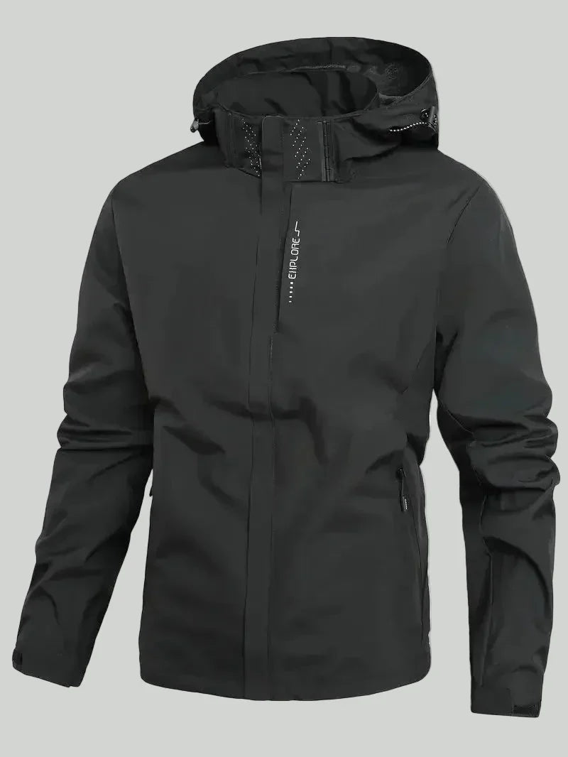 Waterdichte Winddichte Outdoor Jas – Lichtgewicht Unisex Laag - De Mode OutletBLACK-OC13V78