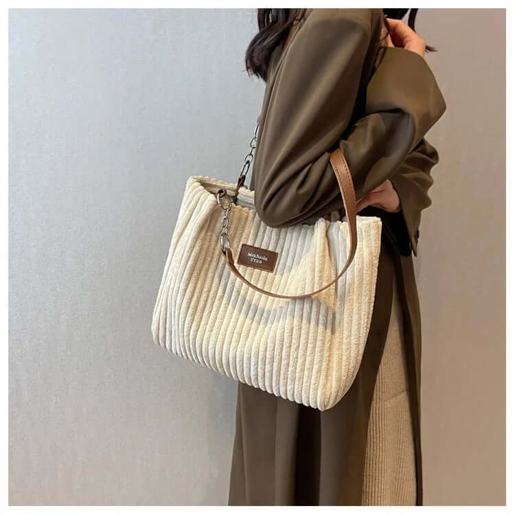 Ribbel Shopper - Ruime Damestas met Schouderhengsels