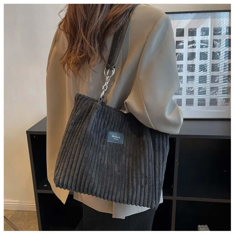 Ribbel Shopper - Ruime Damestas met Schouderhengsels