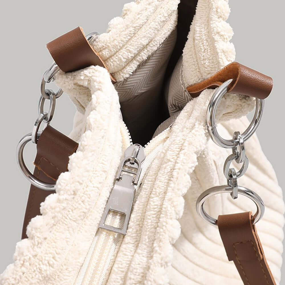 Ribbel Shopper - Ruime Damestas met Schouderhengsels