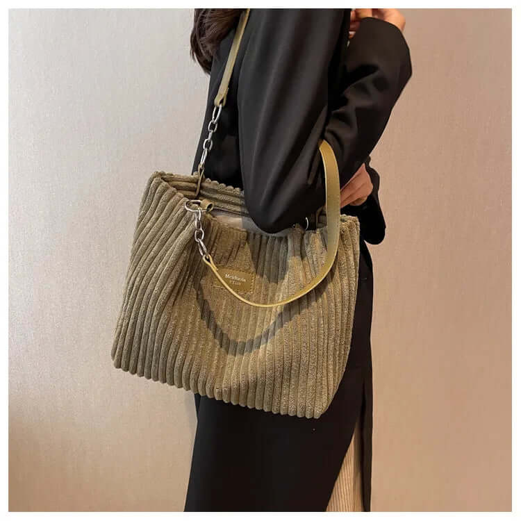 Ribbel Shopper - Ruime Damestas met Schouderhengsels
