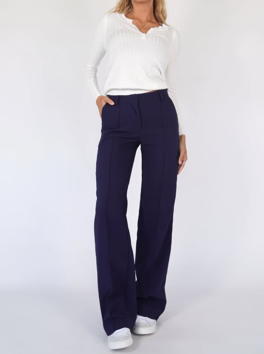 Dames Broek – Wide-Leg Fit – Tijdloze Pasvorm voor Dagelijks Gebruik