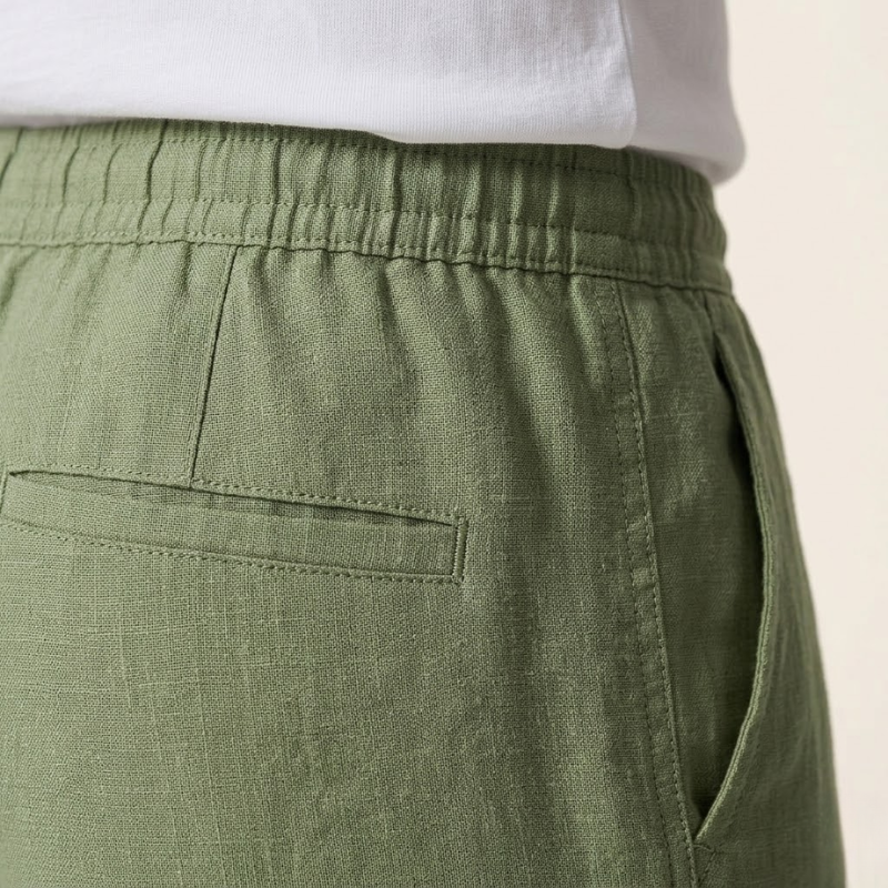 Heren Linnen Broek – Rechte Snit – Luchtig Zomer Casual Ontwerp