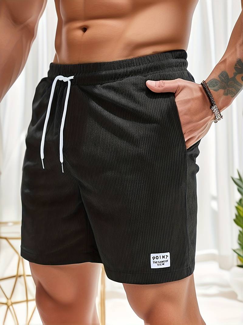 De Mode Outlet | Heren Kord Shorts met Elastische Taille