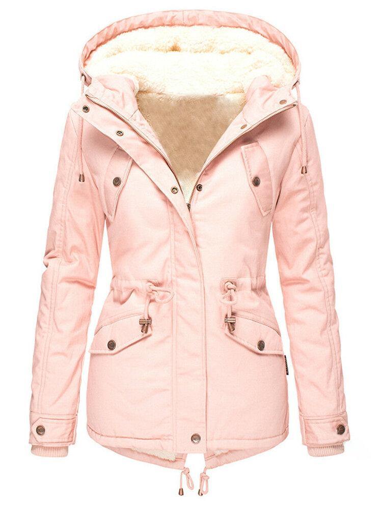 Winterjas Dames Parka – Roze - beeld 3