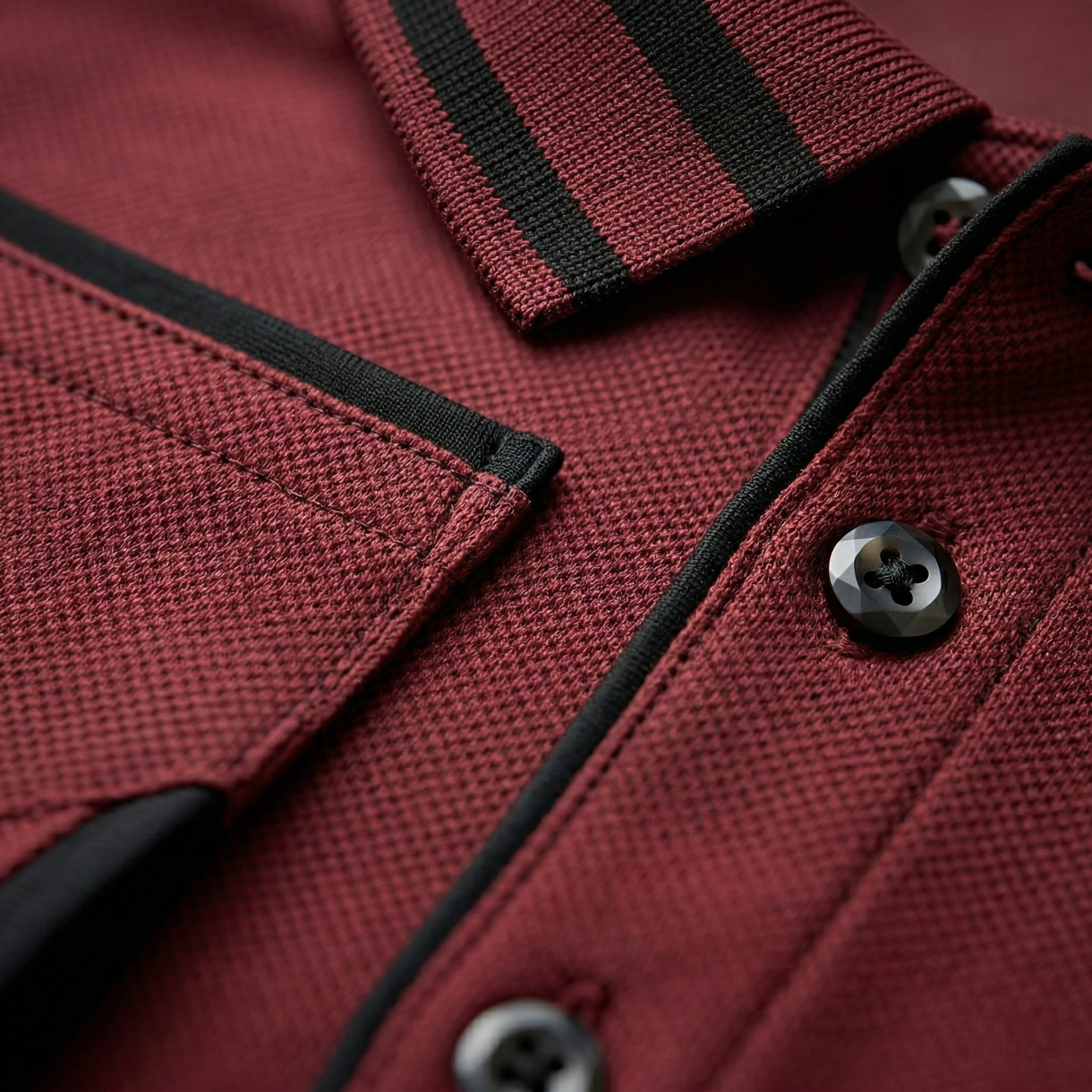 Heren poloshirt korte mouw | Slim fit met contrastdetails en borstzak