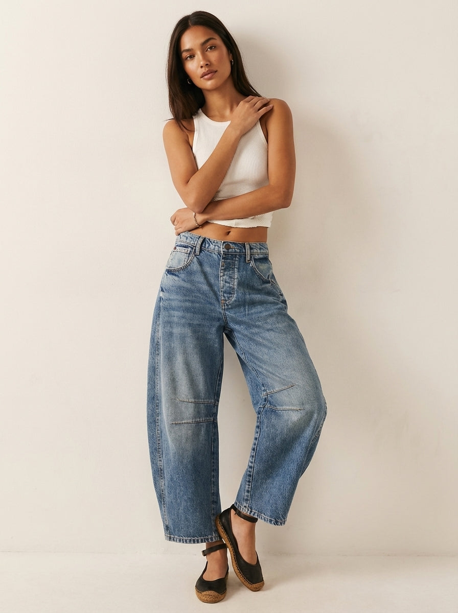 Dames Baggy Jeans – Hoge Taille – Relaxte Casual Pasvorm