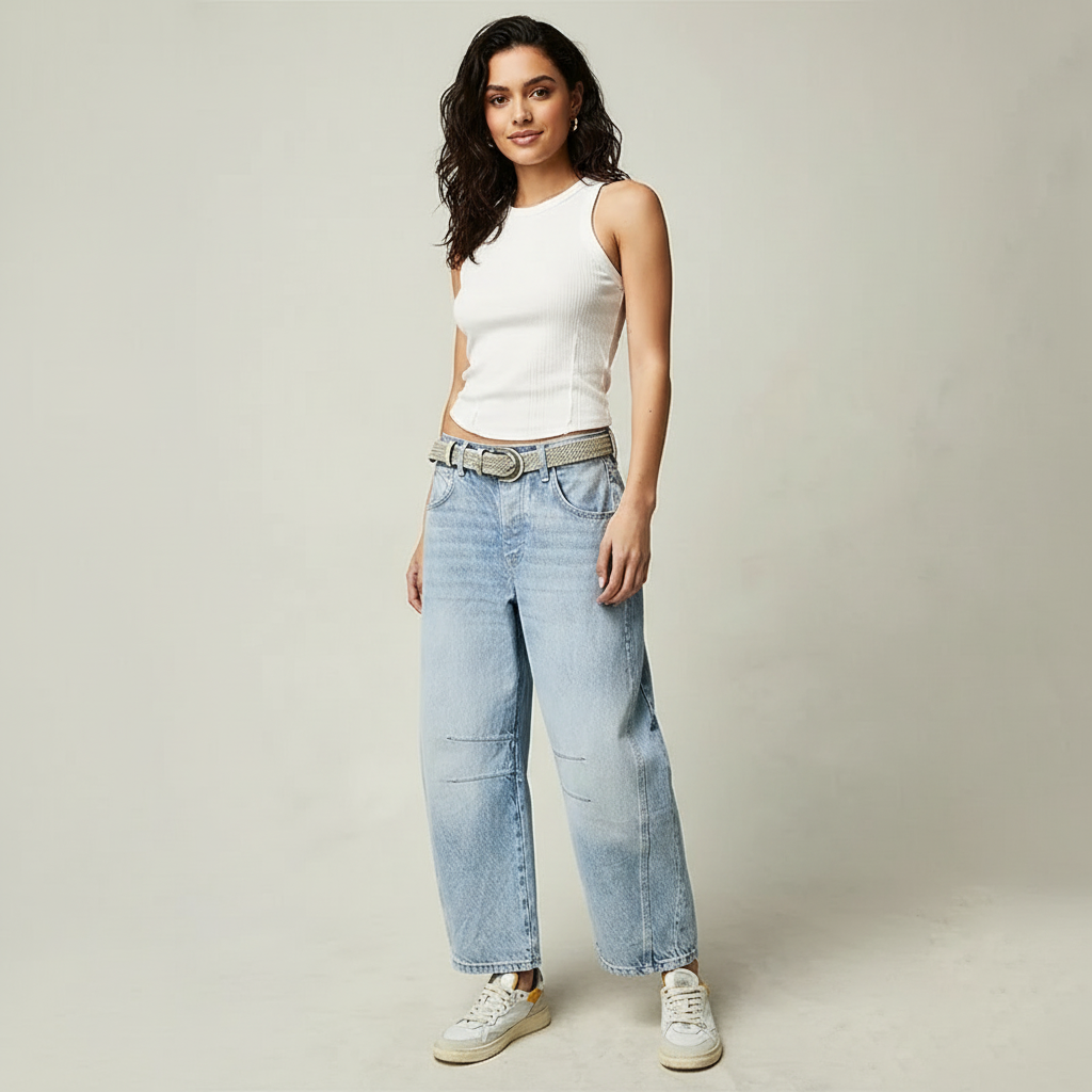 Dames Baggy Jeans – Hoge Taille – Relaxte Casual Pasvorm
