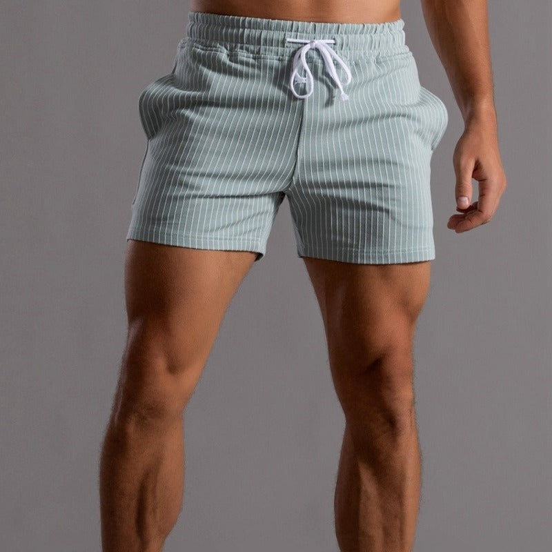 De Mode Outlet | Heren Zomerbroek met Strepen & Elastische Taille