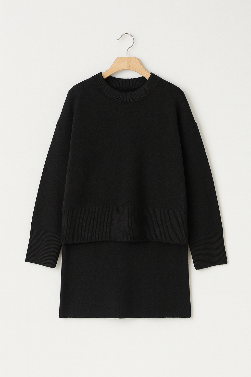 Zachte dames set met trui en minirok