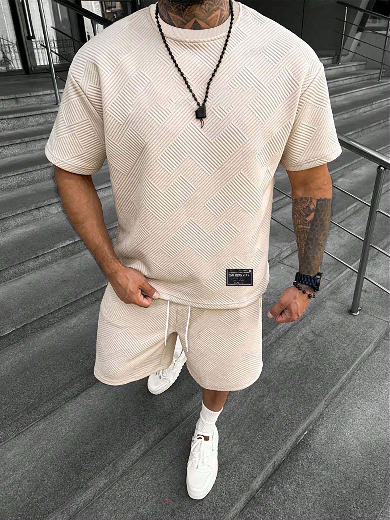 Heren zomerset | Oversized T-shirt en sportieve shorts voor een casual look