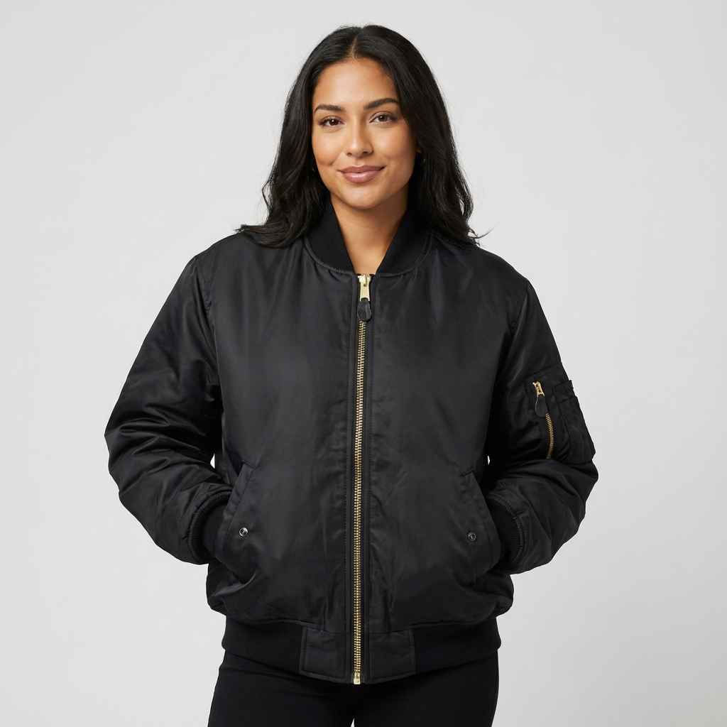 Dames Bomberjack – Utility Details – Klassiek Casual Ontwerp