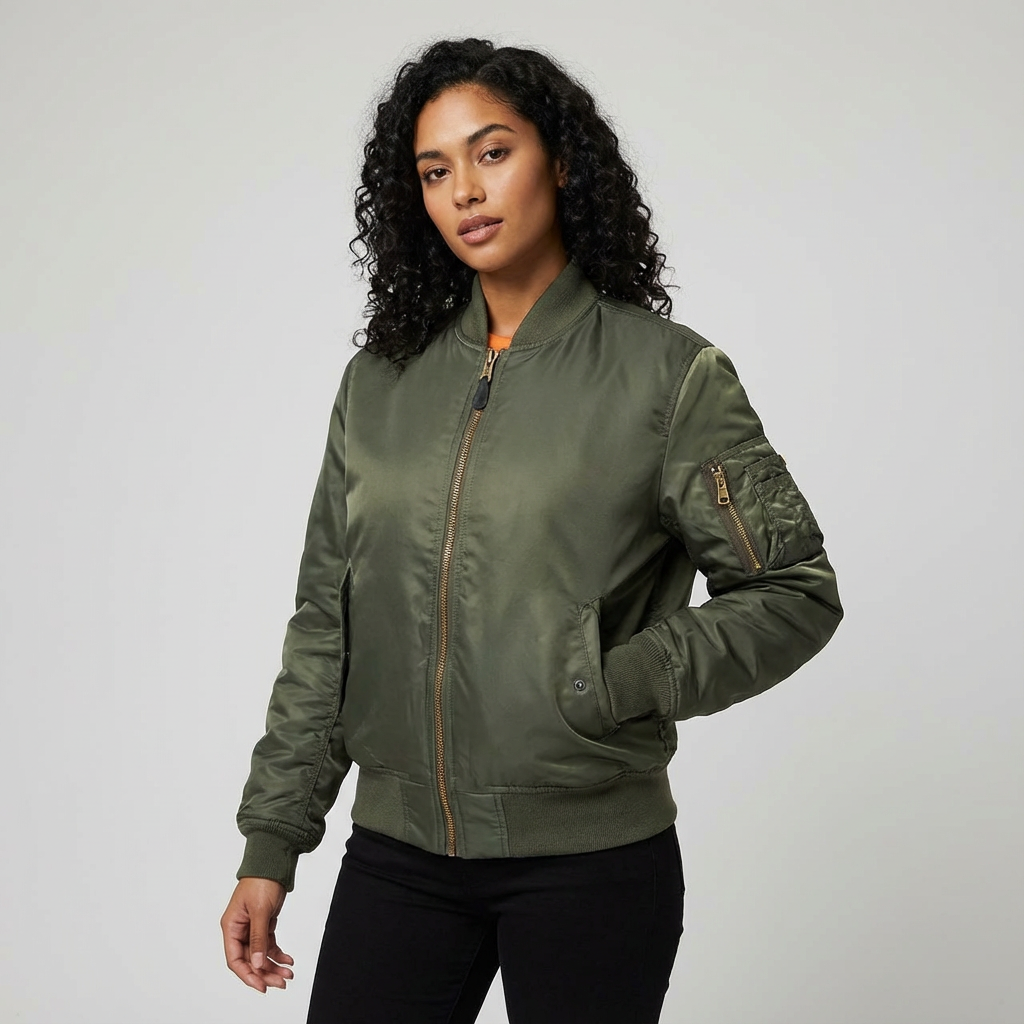Dames Bomberjack – Utility Details – Klassiek Casual Ontwerp
