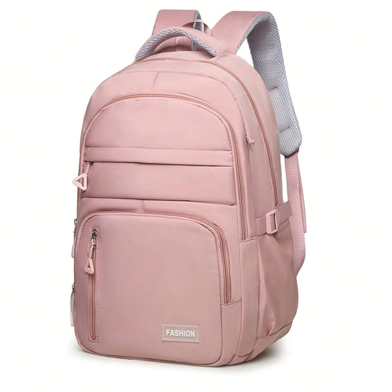 Waterdichte roze meiden rugzak met laptopvak – stijlvolle schooltas