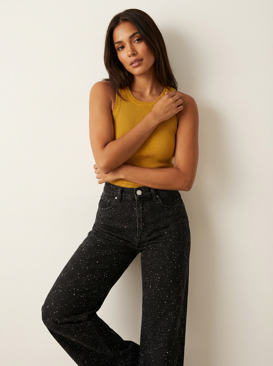 Dames High Waist Jeans – Rechte Pijpen – Moderne Casual Pasvorm