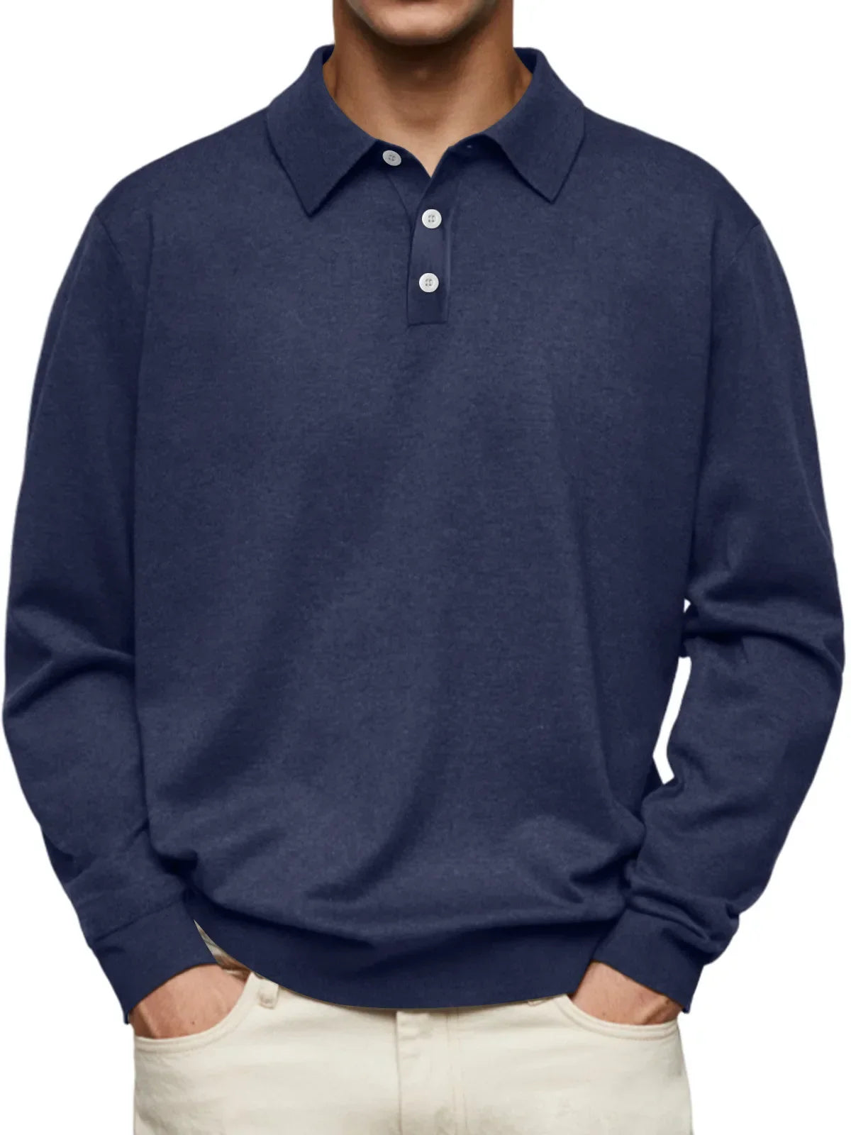 Heren poloshirt lange mouw | Casual polo met verzorgde en moderne uitstraling