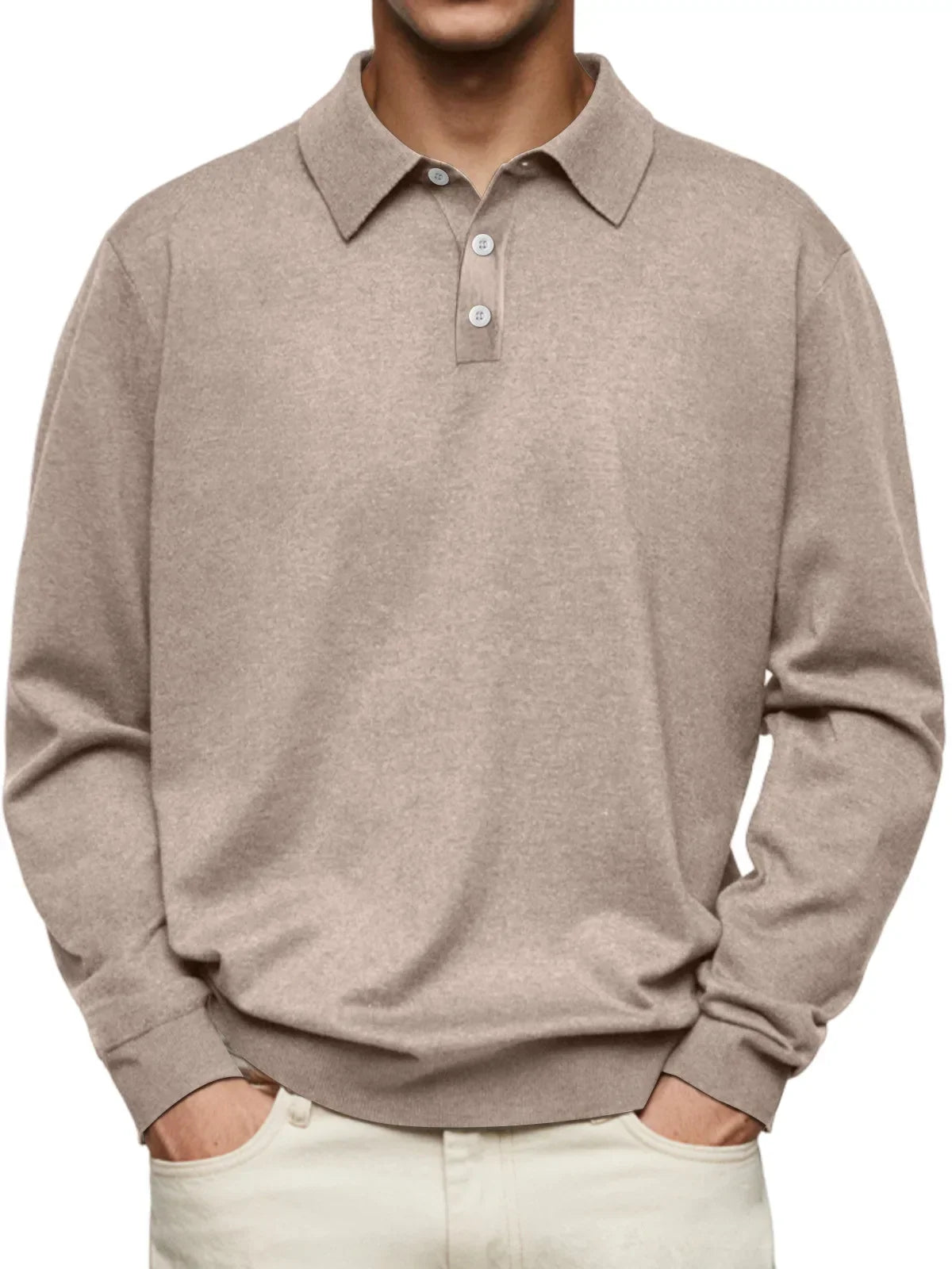 Heren poloshirt lange mouw | Casual polo met verzorgde en moderne uitstraling