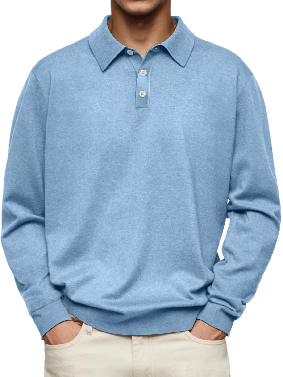 Heren poloshirt lange mouw | Casual polo met verzorgde en moderne uitstraling