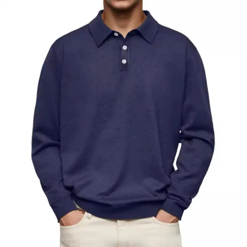 Heren poloshirt lange mouw | Casual polo met verzorgde en moderne uitstraling