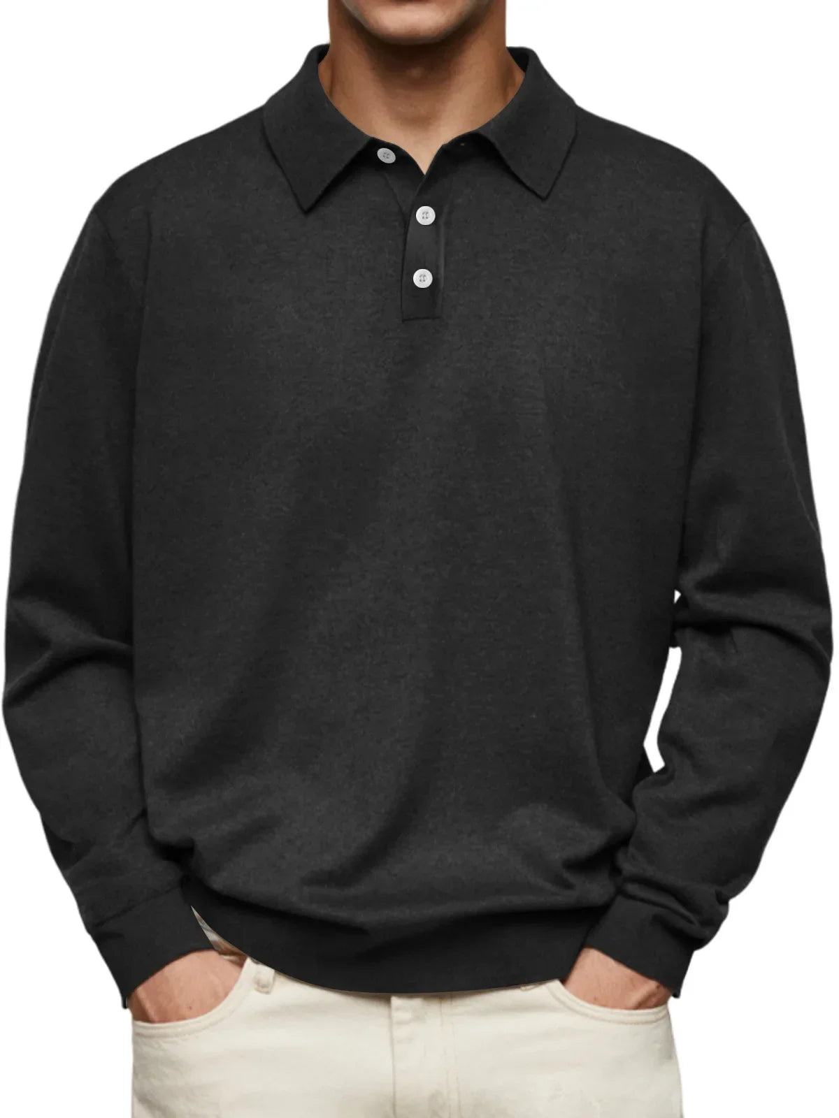 Heren poloshirt lange mouw | Casual polo met verzorgde en moderne uitstraling