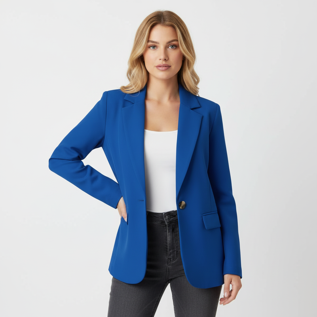 Dames Blazer – Getailleerde Pasvorm – Veelzijdig Zakelijk Casual Ontwerp