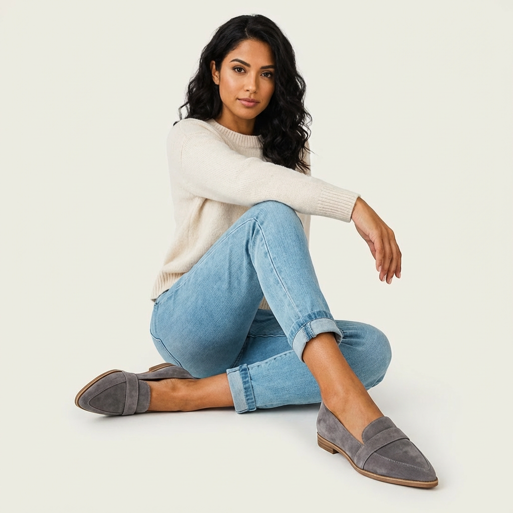 Dames Loafers – Suède Look – Tijdloos Instapmodel Ontwerp