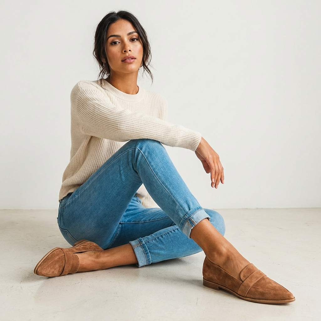 Dames Loafers – Suède Look – Tijdloos Instapmodel Ontwerp