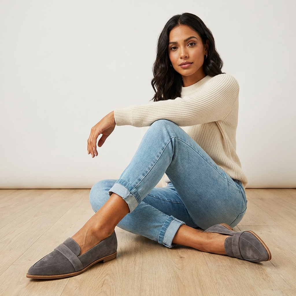 Dames Loafers – Suède Look – Tijdloos Instapmodel Ontwerp