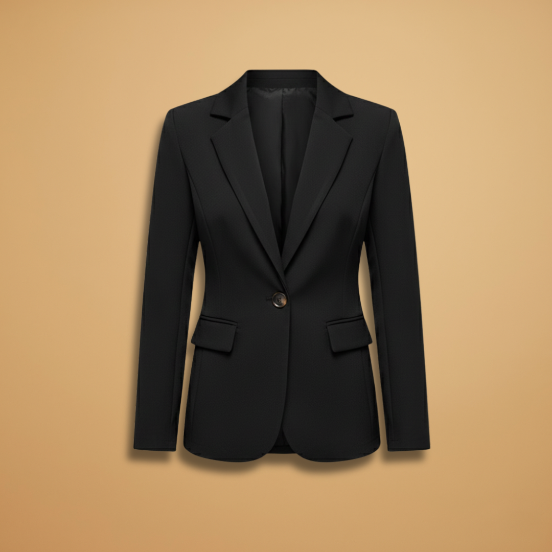 Dames Blazer met Reverskraag – Enkele Knoopsluiting en Klepzakken