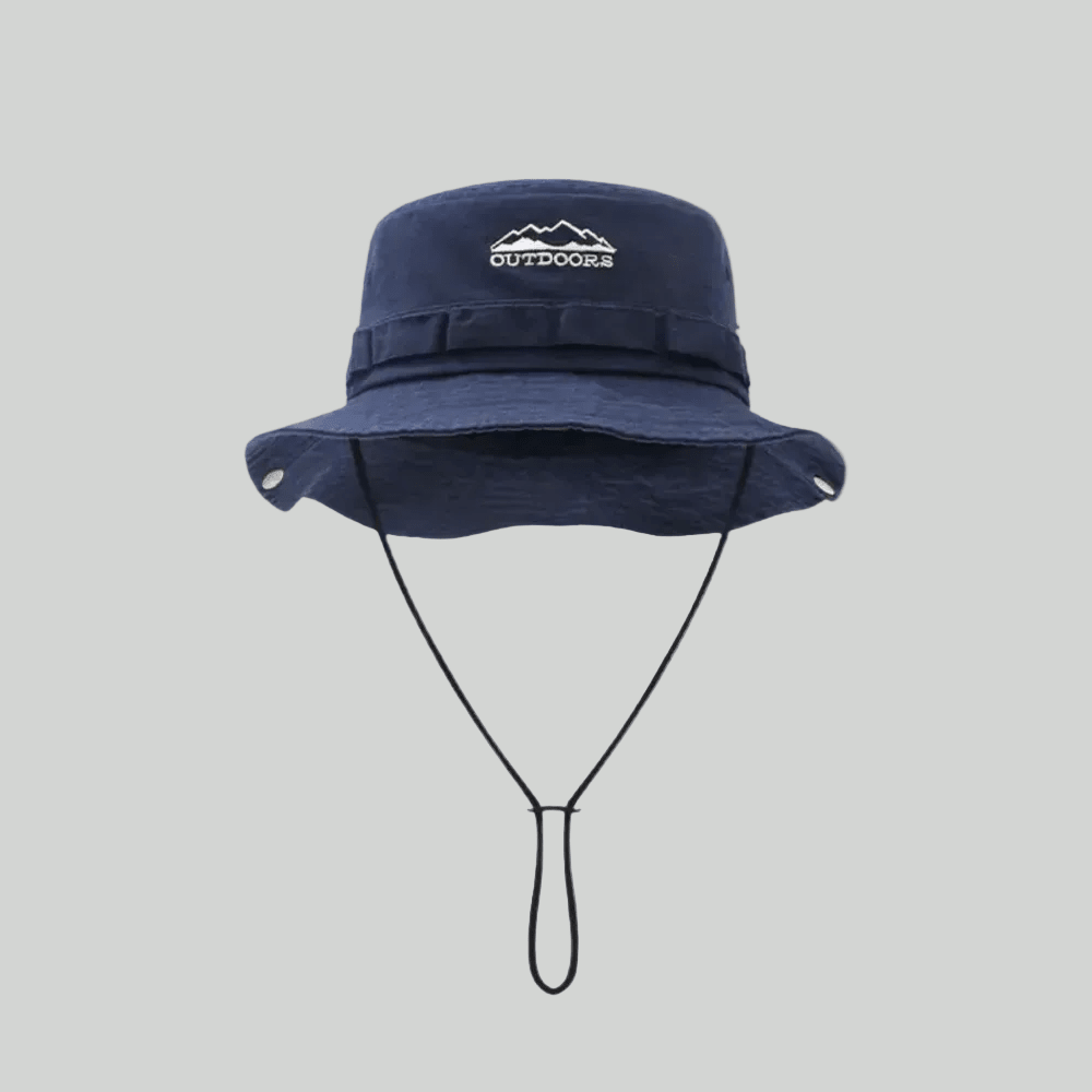Ademende Katoenen Outdoor Hoed – Lichtgewicht Zonbescherming - De Mode OutletNAVY BLUE-QH66R96