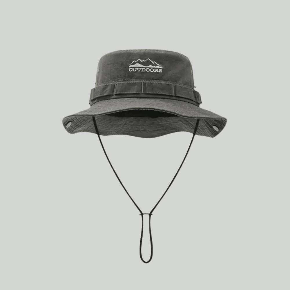 Ademende Katoenen Outdoor Hoed – Lichtgewicht Zonbescherming - De Mode OutletBLACK-JZ97W24