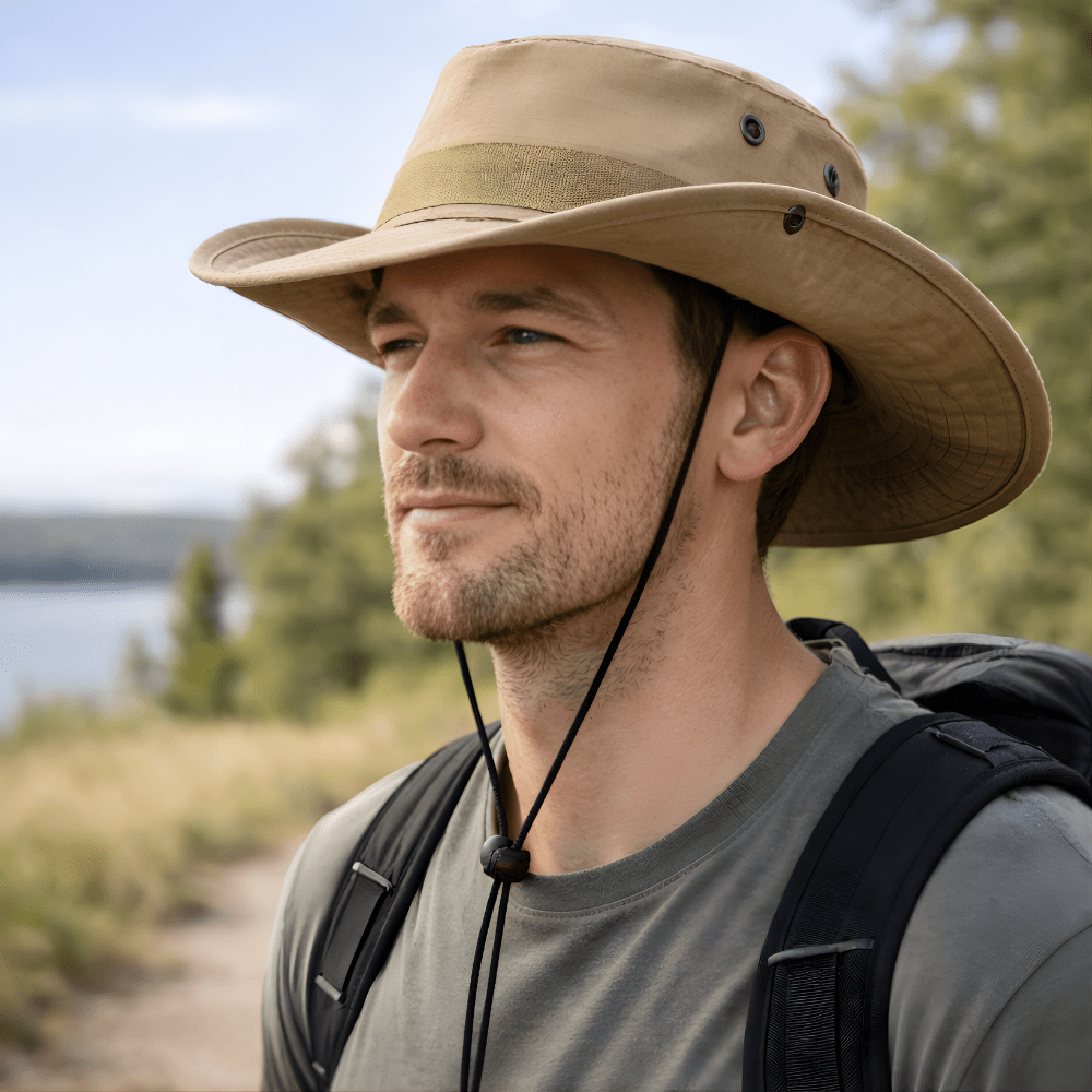 Ademende Lichtgewicht Bush Hoed – Opvouwbare Zonbescherming voor Outdoor Gebruik - De Mode OutletBLACK PYTHON PRINT-FN74Q89