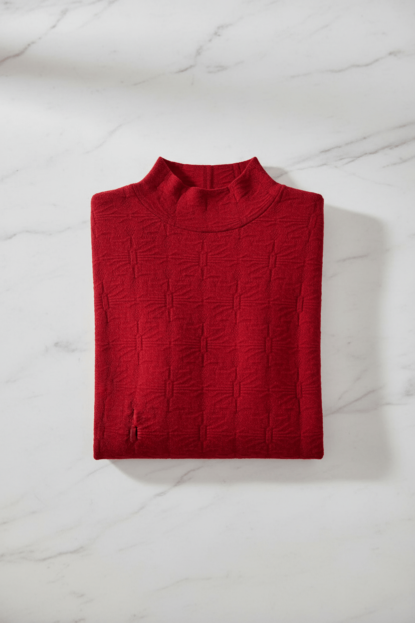 Dames Trui met Fijne Textuur en Mockneck | Slim Fit & Tijdloze Elegantielook