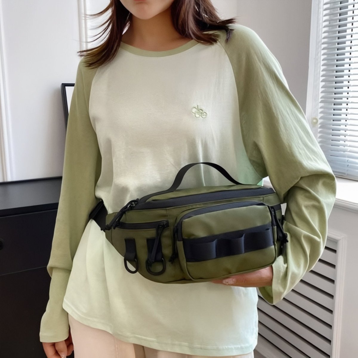 Compact Waterafstotende Outdoor Heuptas – Lichtgewicht Praktische Draagtas - De Mode OutletDARK GREEN-HN43P68