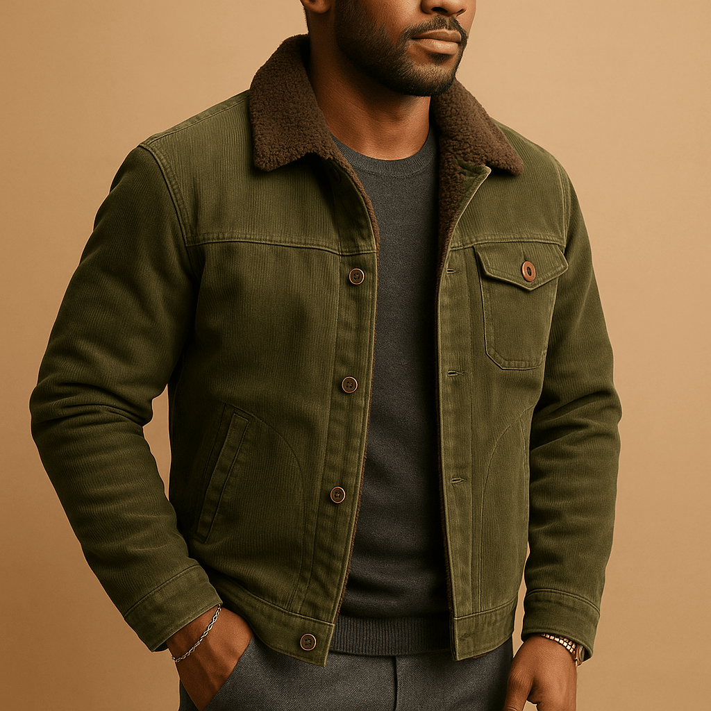 Corduroy herenjas – Moderne pasvorm en tijdloze stijl - De Mode OutletDMED2-QH292012