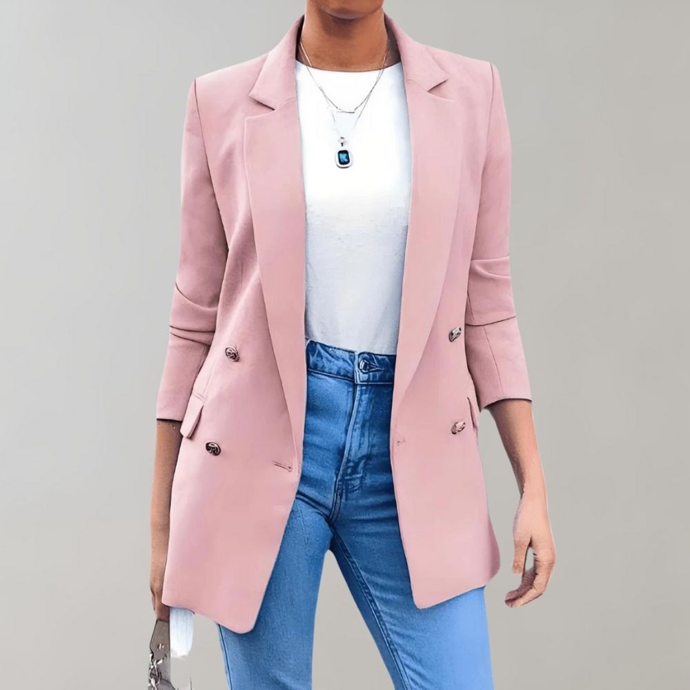 Dames blazer | Elegante uitstraling met getailleerde pasvorm - De Mode OutletLiina-Rose-S