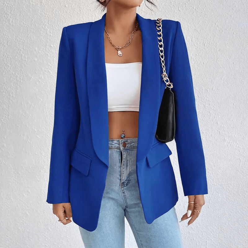 Dames Blazer met Lange Mouwen – Formeel en Stijlvol voor Werk en Gelegenheden - De Mode Outlet