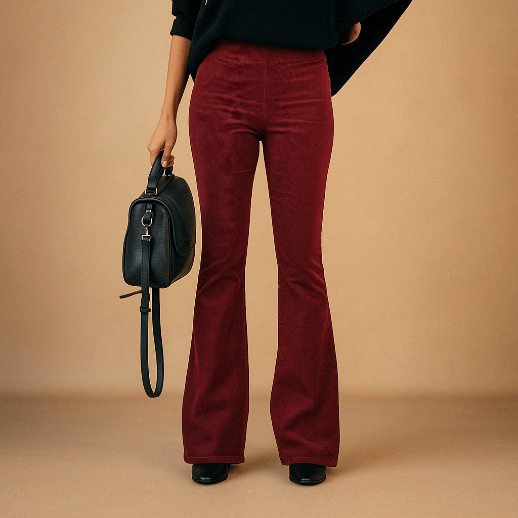 Dames Flared Corduroy Broek | Retro uitstraling met comfortabel draaggevoel - De Mode OutletDO108007