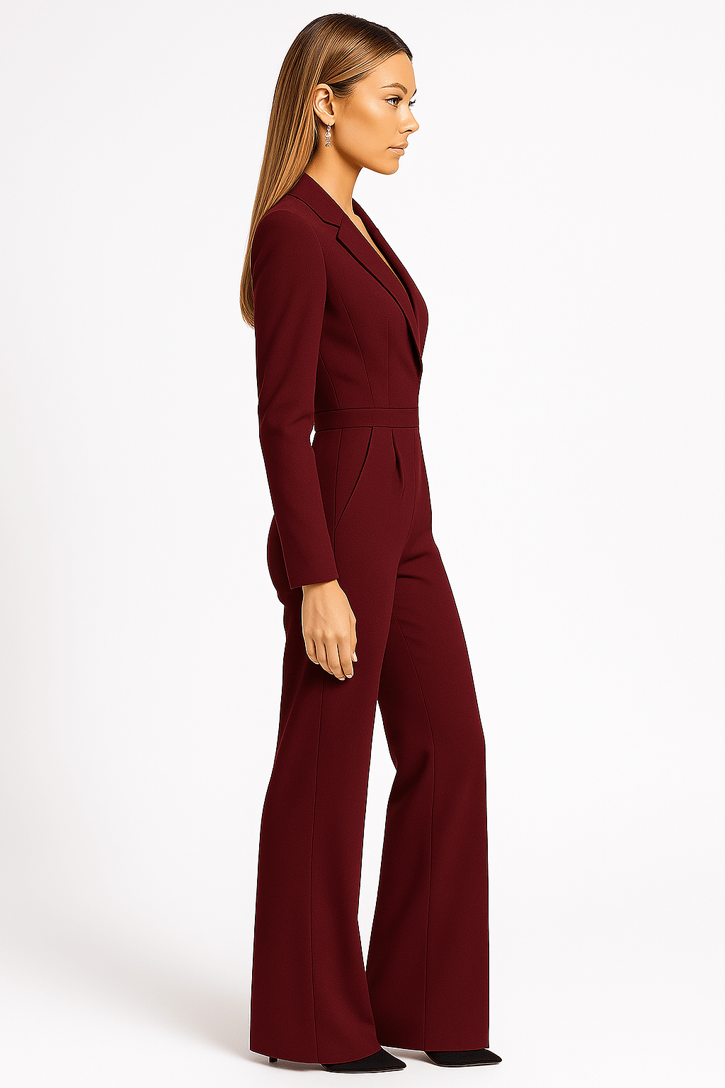 Dames Jumpsuit met V - Hals | Elegante Pasvorm met Moderne Look - De Mode OutletDWOD4-ZA162011
