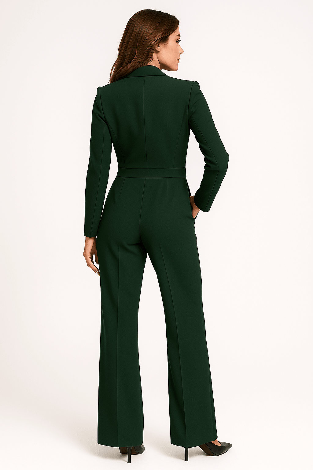 Dames Jumpsuit met V - Hals | Elegante Pasvorm met Moderne Look - De Mode OutletDWOD4-ZA162011