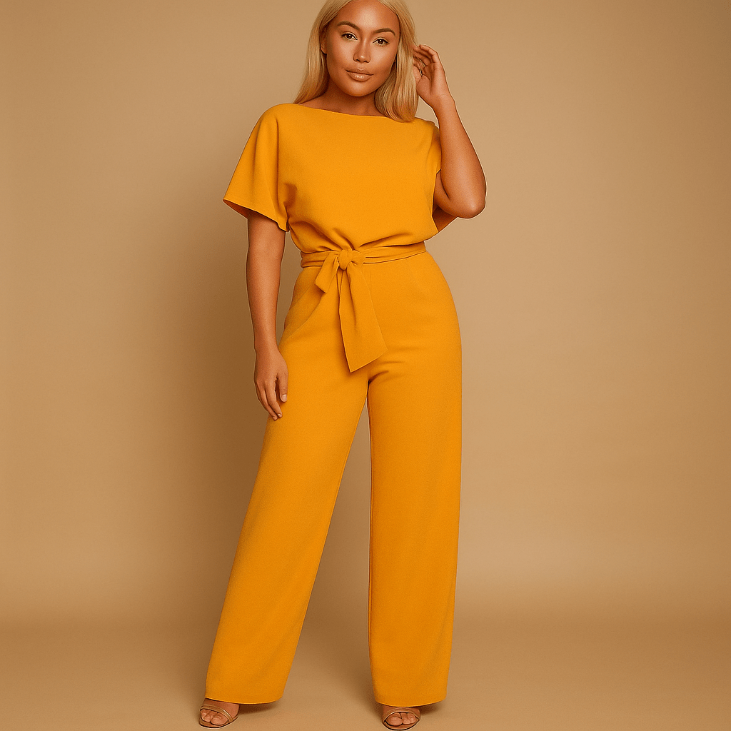 Dames jumpsuit met veterdetail | Getailleerd & elegant - De Mode OutletGN088073