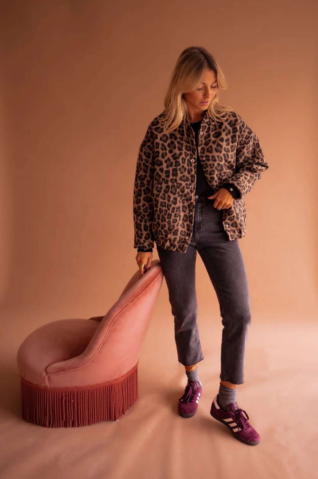 Dames Oversized Bomberjack met Luipaardprint - De Mode Outlet7519465010