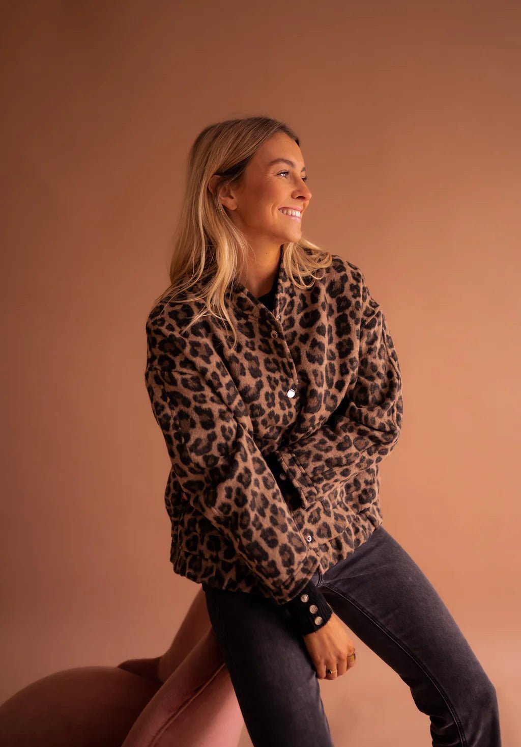 Dames Oversized Bomberjack met Luipaardprint - De Mode Outlet7519465010