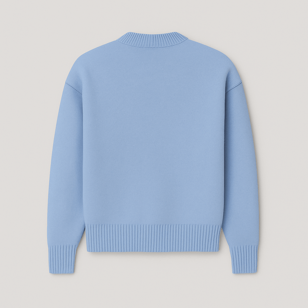 Dames Oversized Trui met Ronde Hals en Grafisch Detail - De Mode OutletDWOD9-SR001381