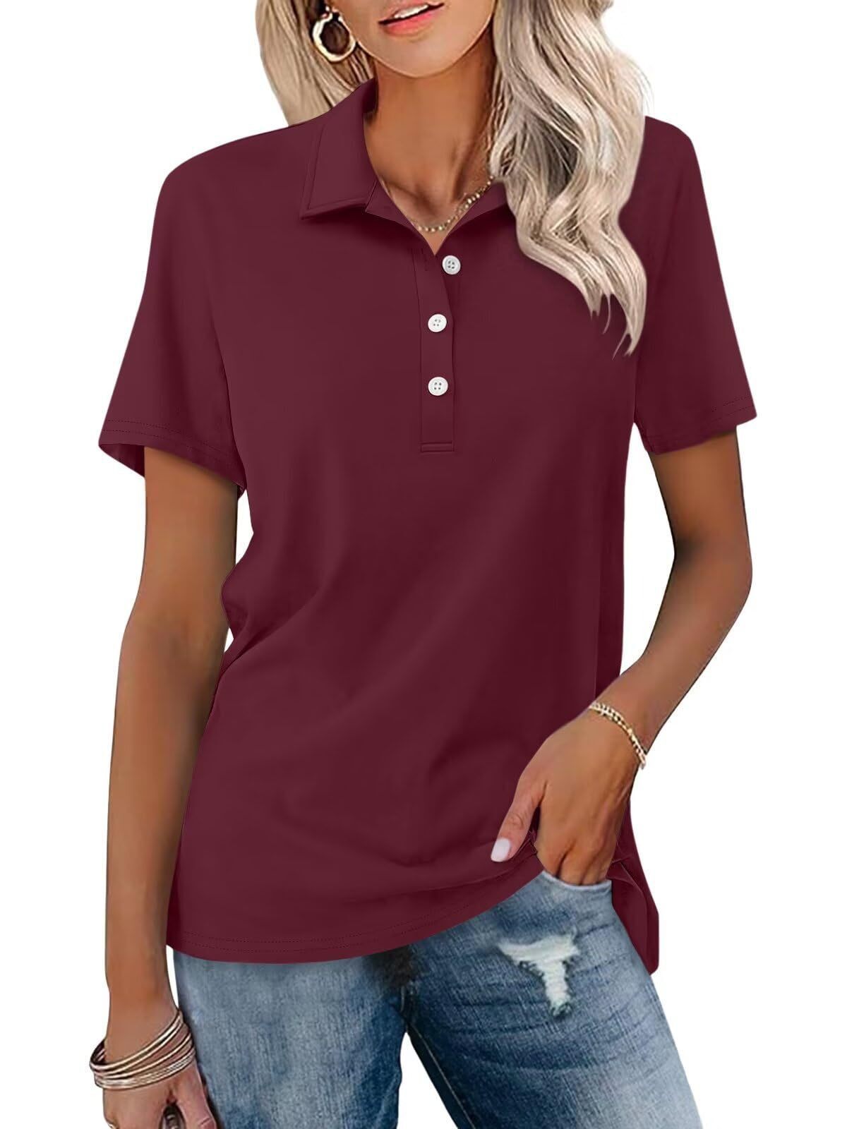 Dames poloshirt met klassieke uitstraling - De Mode Outlet20