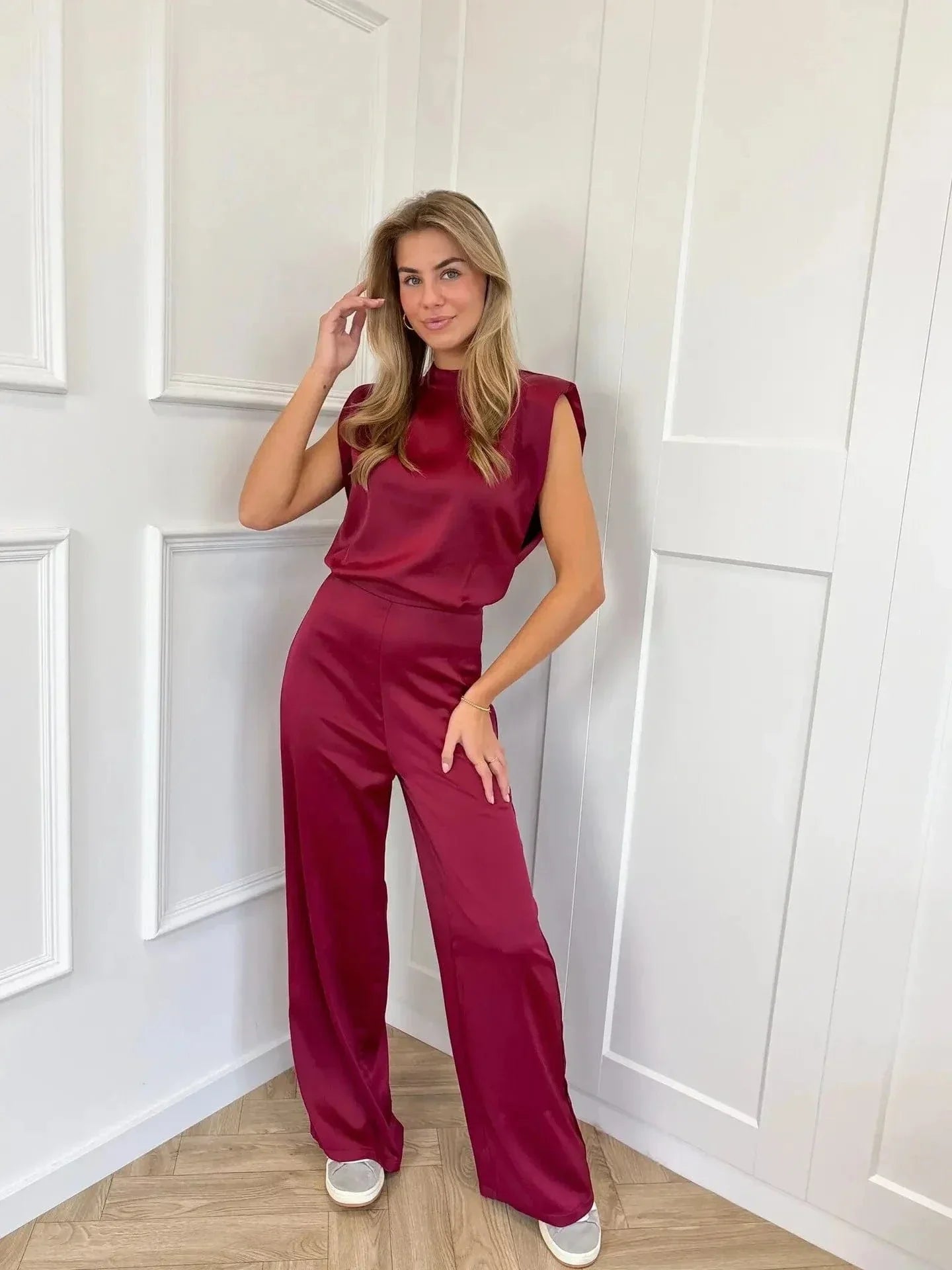 Dames Rugloze Jumpsuit met Wijde Pijpen – Elegante Zomerstijl - De Mode Outlet14:10Black;5:100014064