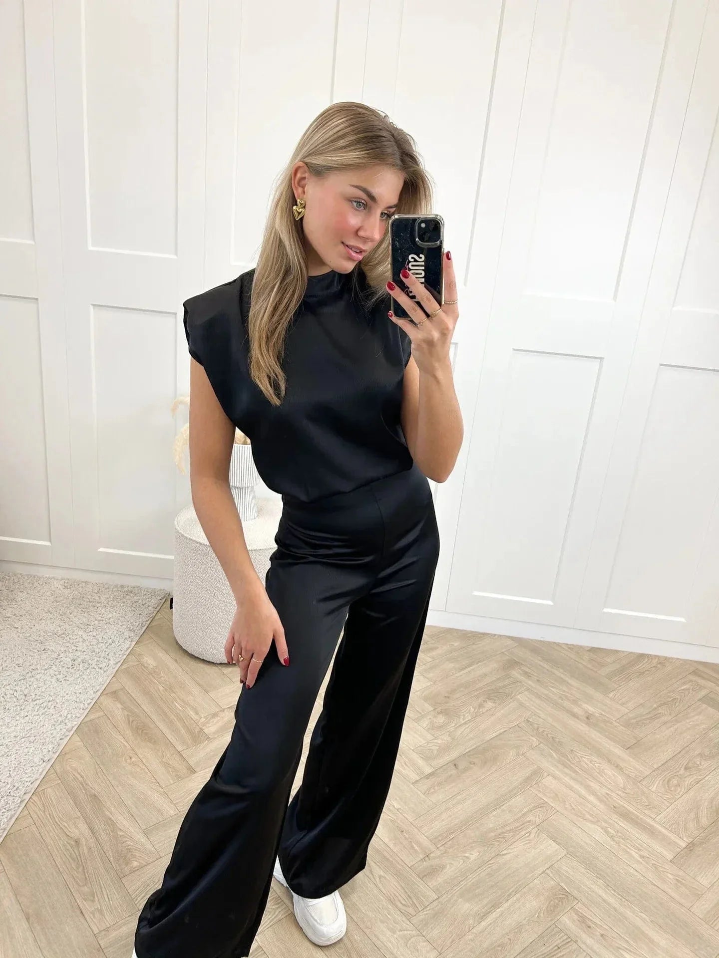 Dames Rugloze Jumpsuit met Wijde Pijpen – Elegante Zomerstijl - De Mode Outlet14:29Wine Red;5:100014064